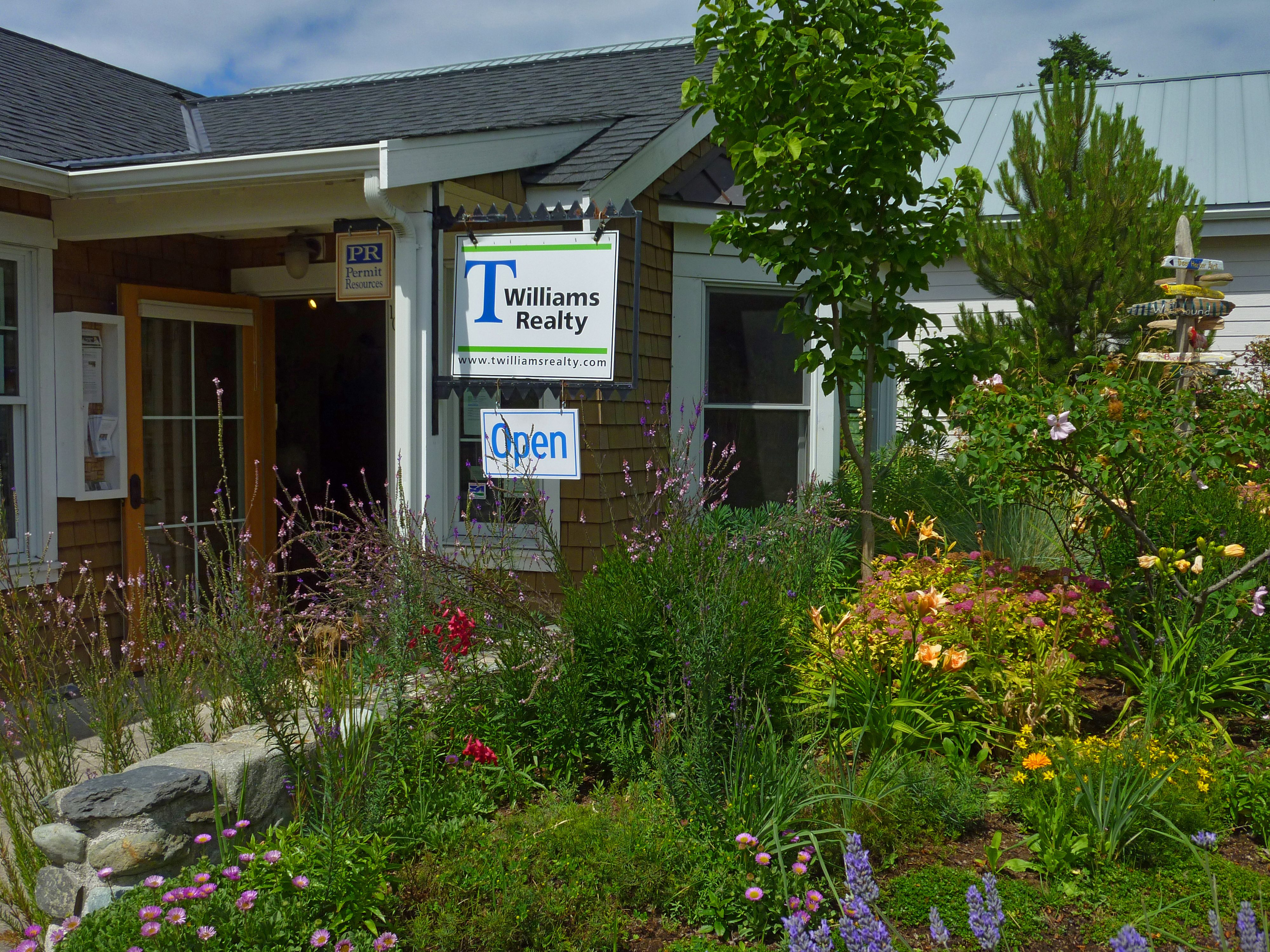 Bountiful garden at T Williams Realty in Eastsound, Orcas Island