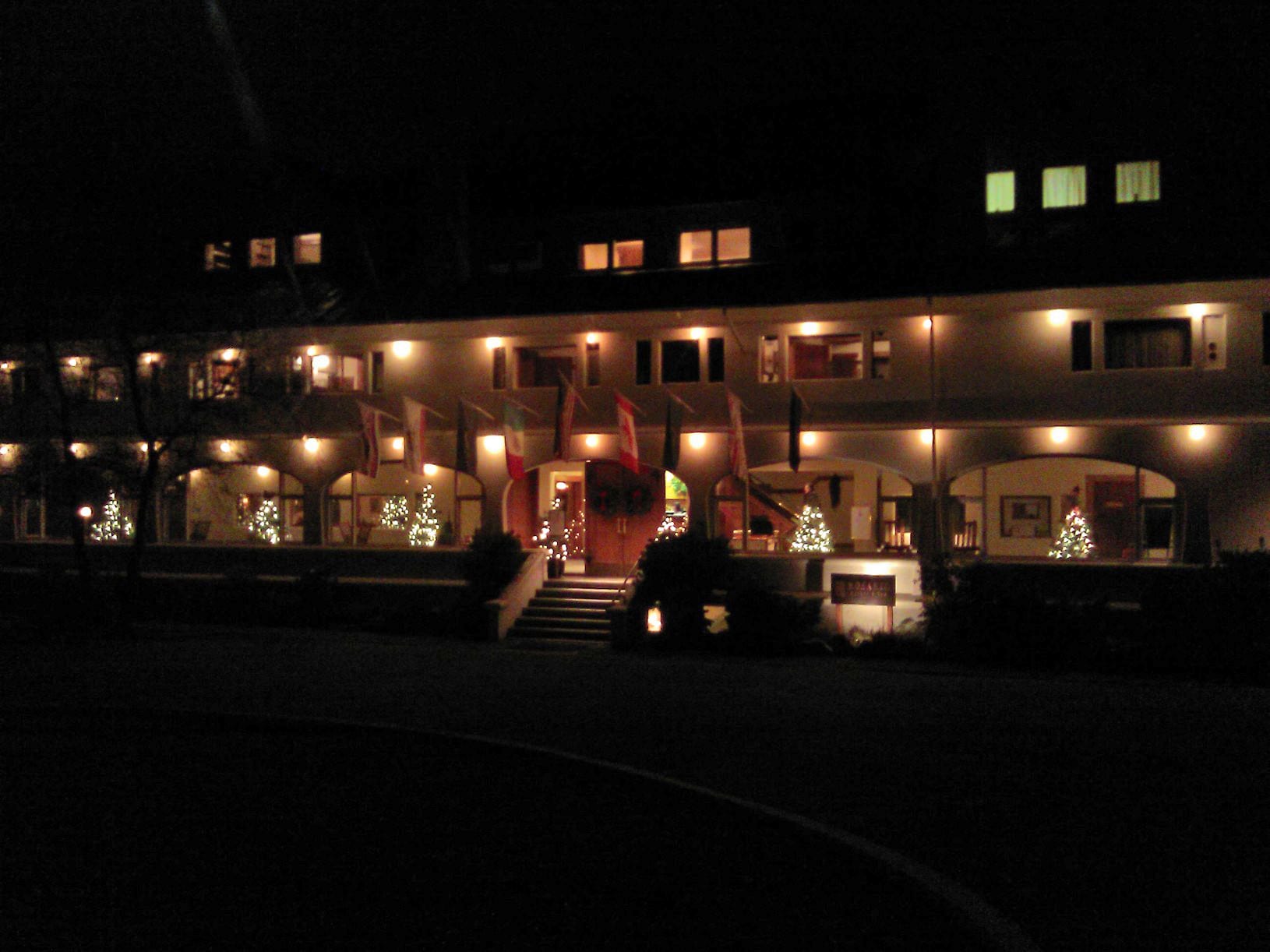 Rosario Resort's Moran Mansion at Night
