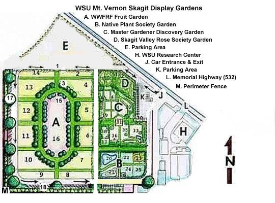 map of Skagit Valley Display Gardens
