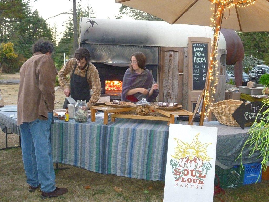 Soul Flour Bakery wood-fired pizza on Orcas Island