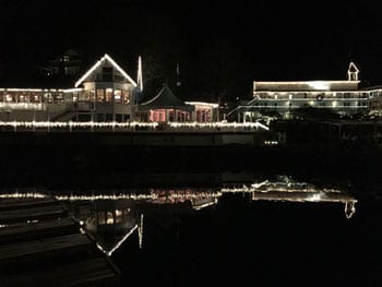 festive lights in Roche Harbor